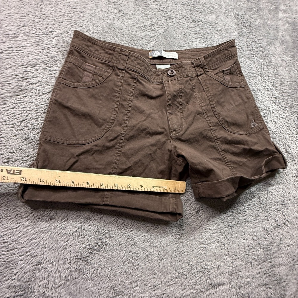 Vintage Y2K Nike ACG Womens Ripstop Roll Tab Shorts Size 8 Brown Outdoor Hiking - Picture 5 of 7